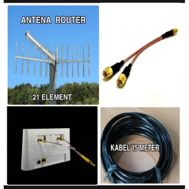 ANTENA YAGI ANTENA ROUTER XL HOME HUAWEI B310 B310S B315 BL100  21 ELEMENT PIGTAIL GANDA