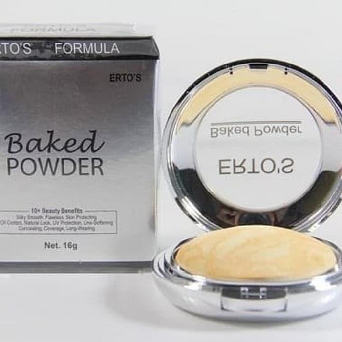 [COD] BAKED POWDER Bedak Make Up Natural &amp; Glowing - Wajah dan Muka Lembut Ringan dan Tahan Seharian