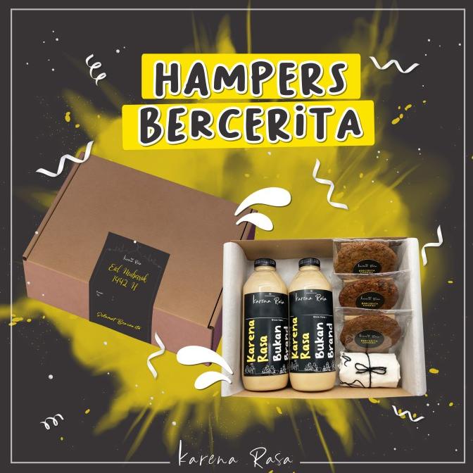 

BAYAR DITEMPAT Hampers Parcel Kado Lebaran Natal Imlek - Kopi Susu Bercerita - With 3 Cookies STOK