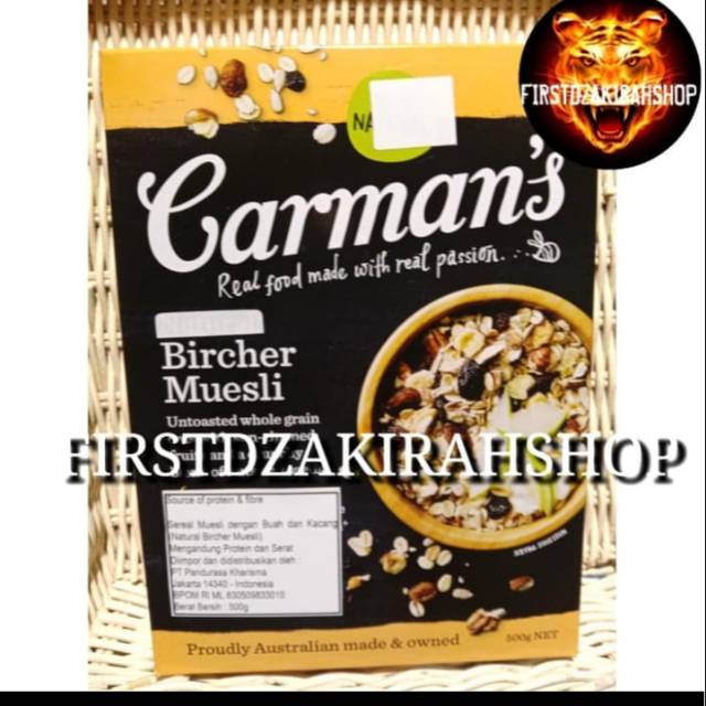 

Carman's natural bitcher muesli 500gr