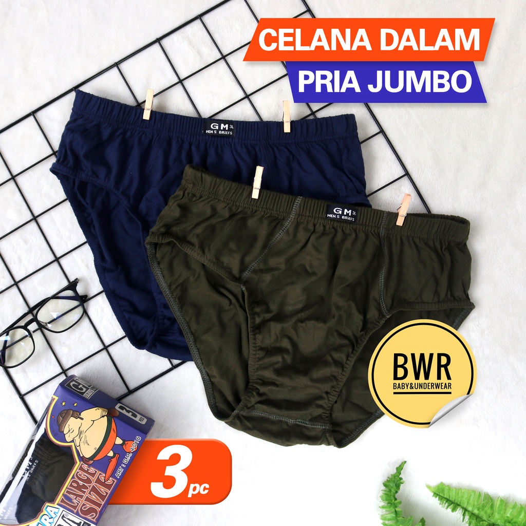 CD PRIA JUMBO / Great Male GM 4016 JUMBO / MBS 01 JUMBO Extra Large Agree 2316 Big Size / Celana Dalam Pria Besar | Bwr