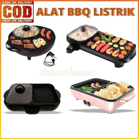 Panggangan Bbq Listrik 2In1 Hotpot Denki Steamboat Bbq Grill Pan Semogajaya84