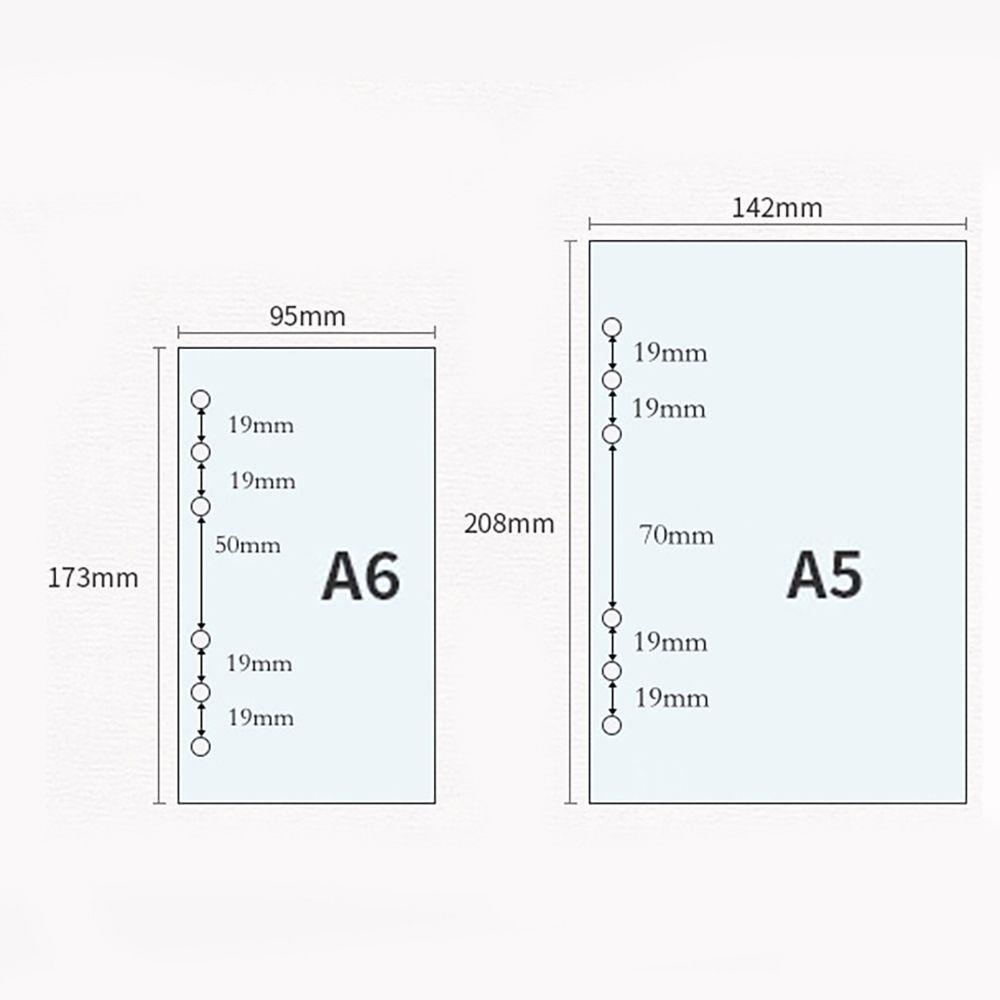 Lanfy Paper Refill Kawaii Stationery 40lembar Bulanan Daily Planner A5 A6 Binder Halaman Dalam