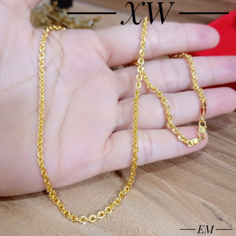 Kalung Yaxiya Rantai mewah warna 24k 45cm