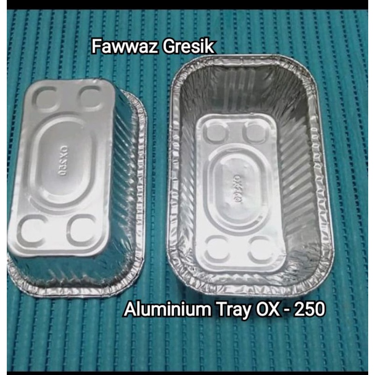 (10 Pcs) ALUMINIUM TRAY OX-250 / WADAH ALUMINUM FOIL TRAY / OX 250