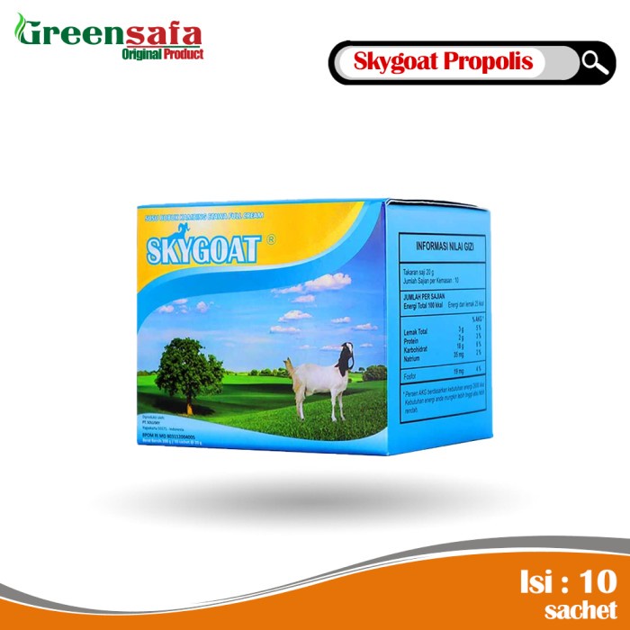 

Ee51 Skygoat / Sky Goat Propolis Susu Kambing Etawa Bubuk Full Cream 6Gggddv