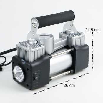 Pompa Ban Compressor Portabel Mobil Motor Double Cylinder 12V 150 PSI - 628-4X4