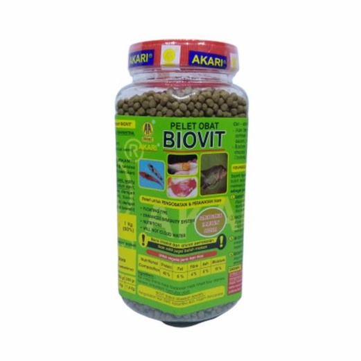 Pelet Obat Akari BIOVIT MEDIUM 350gr Pellet BIO VIT Makanan Pakan Ikan