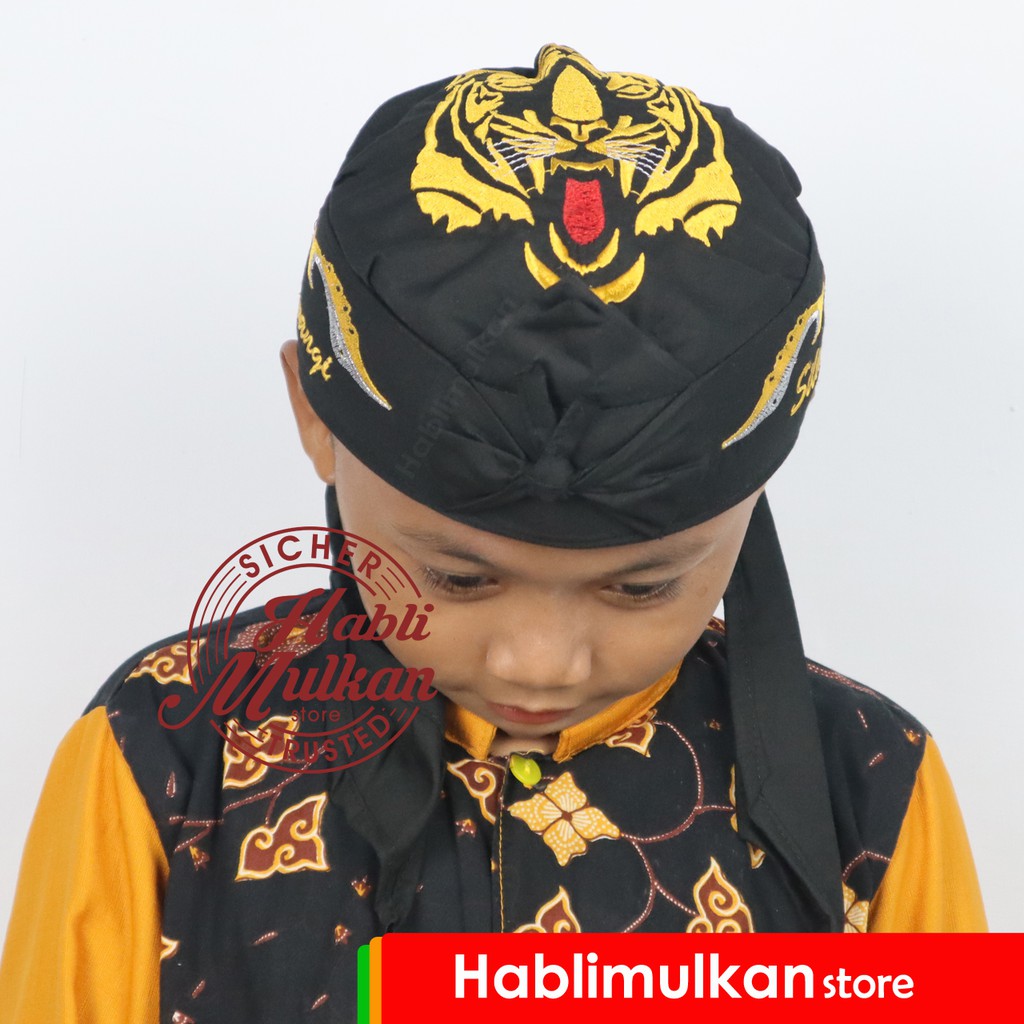 Anak - Iket Blangkon Sunda Jawa Kujang Macan - Nahdlatul Ulama NU - Banser - Macan Ali - Bendo-Udeng