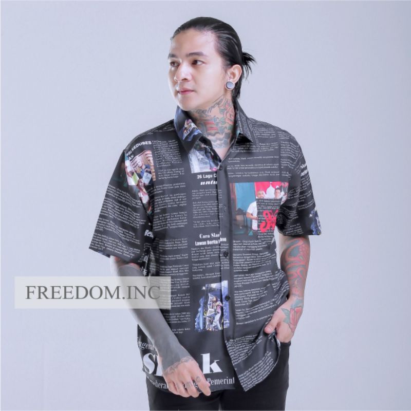 HEM SLANK FULLPRINT - HEM SLANK - KEMEJA PRIA - KEMEJA SLANK - BLUESPLUR - SLANK SHOP - JEMBER - HEM