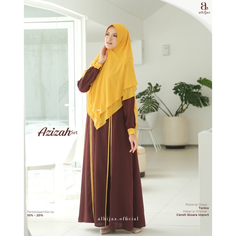[READY] Gamis Syari Azizah set by Alhijaz Siap kirim