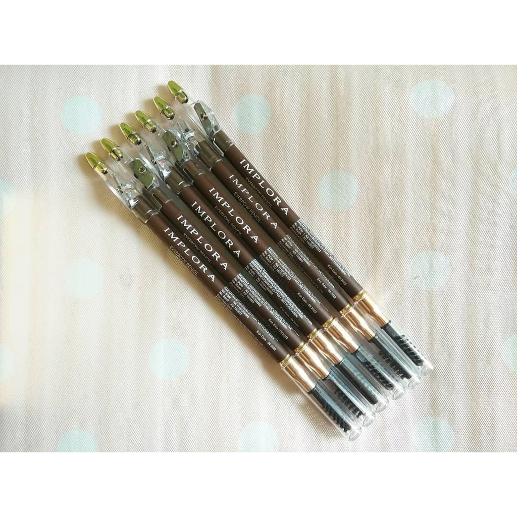 Pensil Alis Implora BROWN / COKLAT / BLACK / HITAM / Eyebrow Pencil Celak Alis warna Coklat BPOM