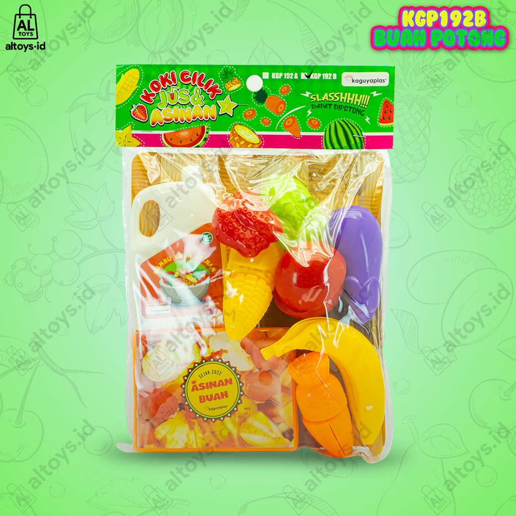 Mainan Anak Perempuan Masakan Buah Potong Set Lengkap Mainan Koki Cilik Frash Fruit Cutter Toy