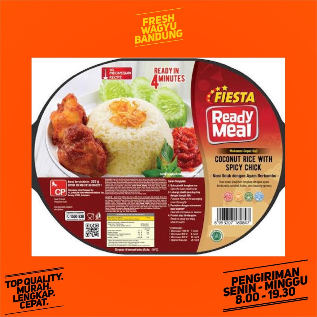 

FIESTA READY MEAL NASI UDUK AYAM PEDAS SPICY CHICK COCONUT RICE Instan 320g