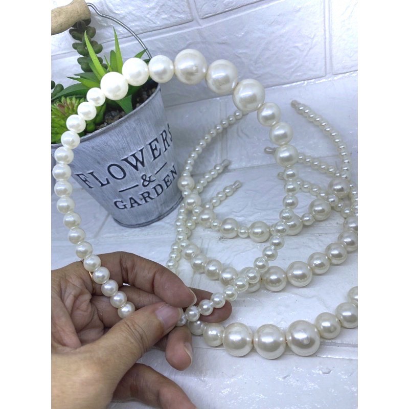 Senada Victory Bando Pengantin Bandana Korea Mutiara Pesta SV000020