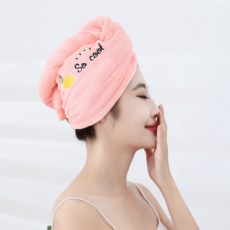 Topi Import Microfiber Handuk Keramas Handuk Pengering Rambut Serap Air Head Towel Wanita Magic Towel