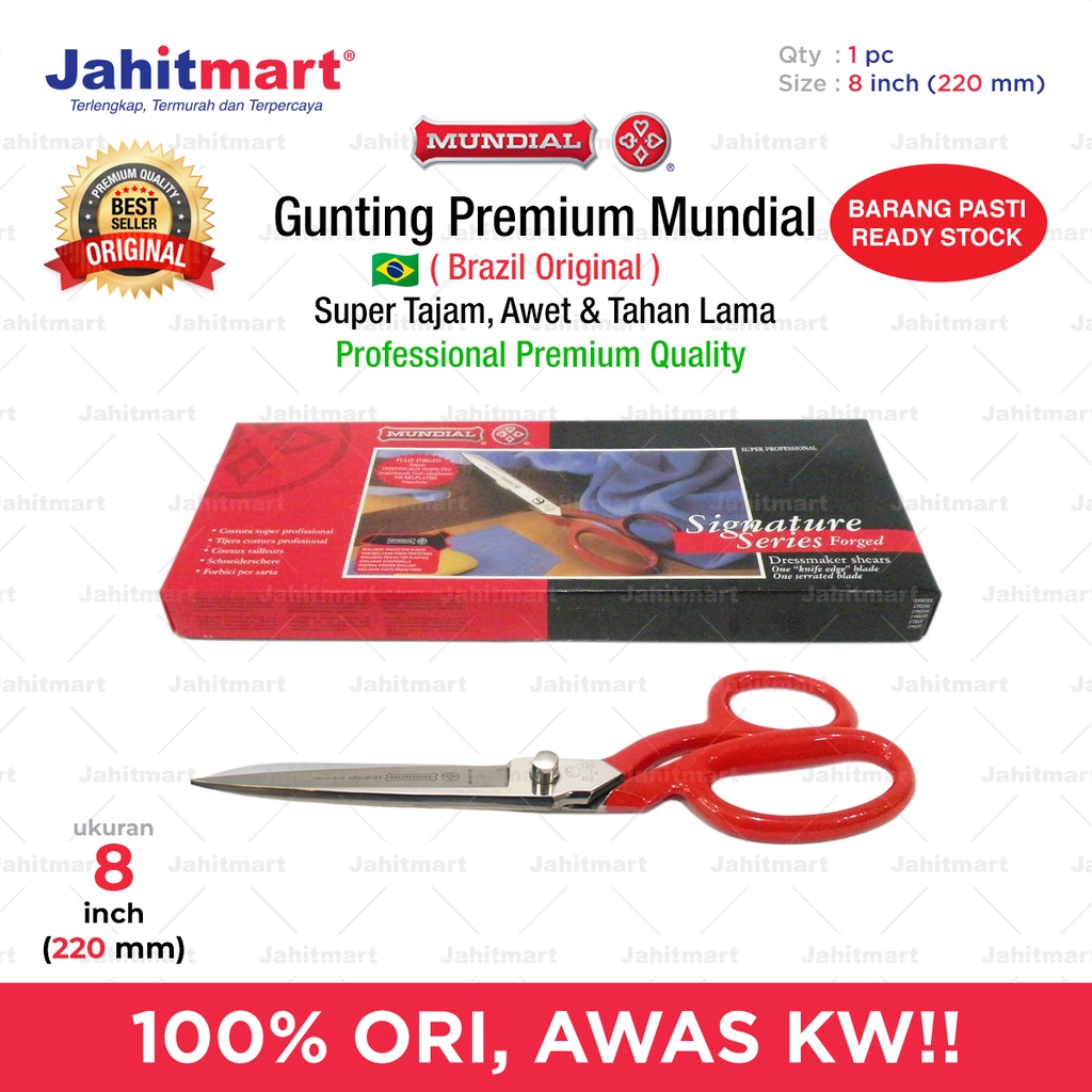 GUNTING "MUNDIAL" SR 8" RED HANDLE