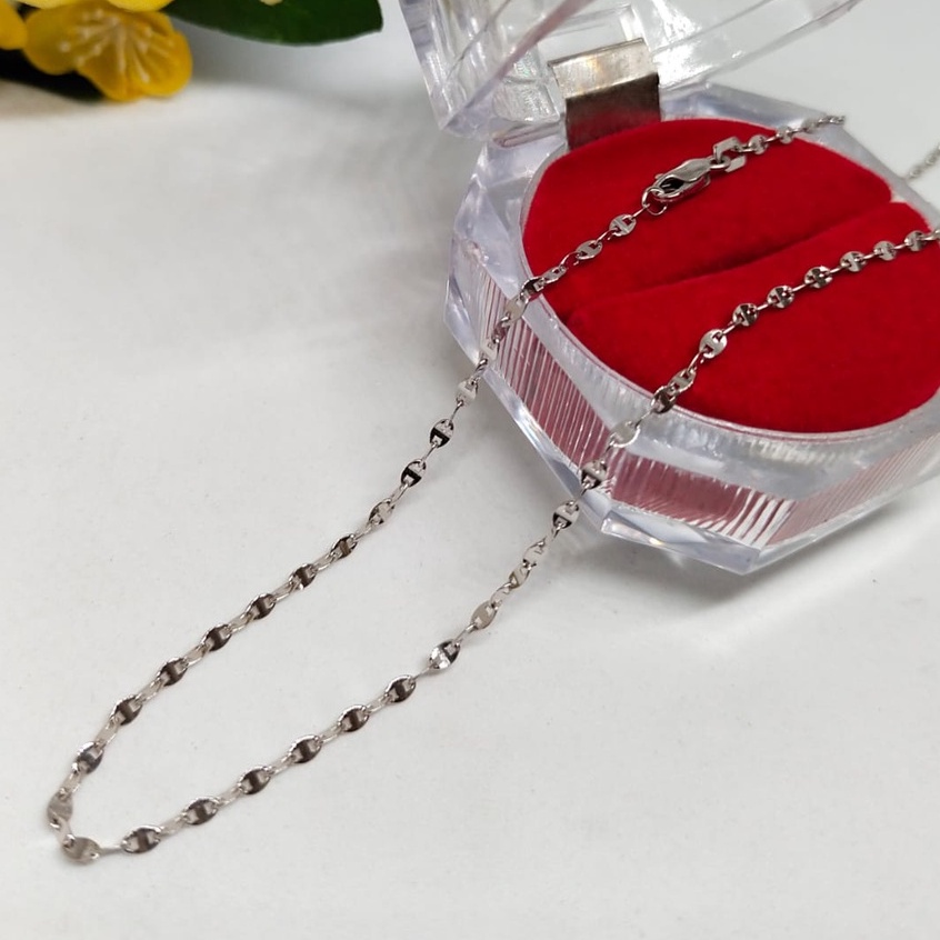 Tiara Jaya #Kalung Wanita Remaja Emas Putih Italy Santa Toscano Mas Putih Asli 750