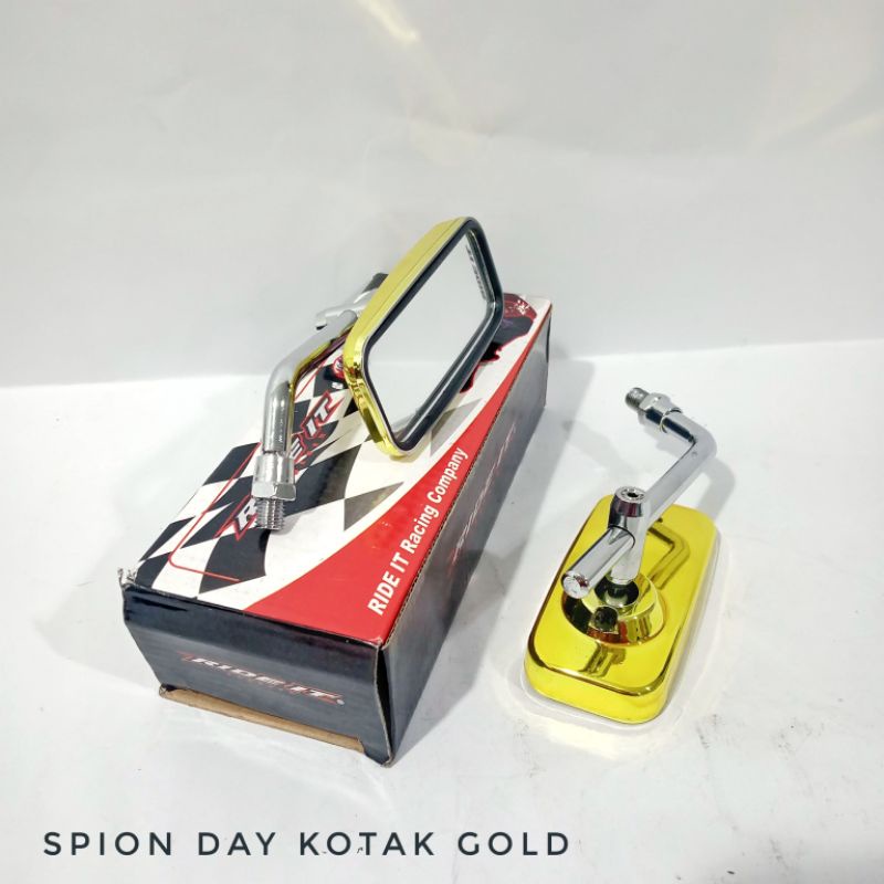 SPION DAY KOTAK GOLD SPION KOTAK DAY KACA PUTIH VARIASI GOLD DRAT HONDA CB GL MP TIGER