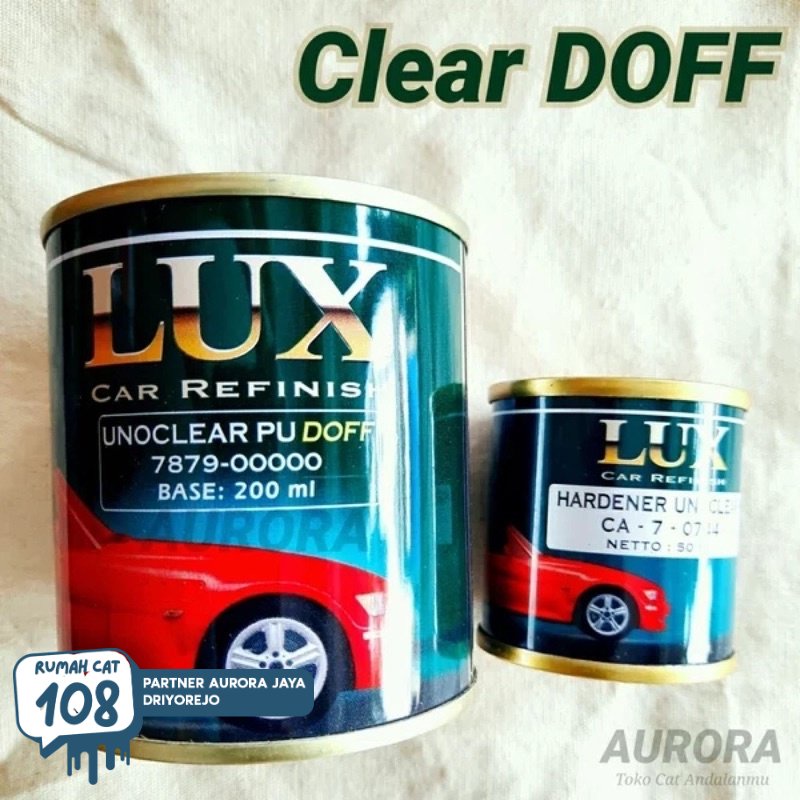 

Rumah Cat - Lux Car Refinish Unoclear PU Doff 250ml Clear Dof / Penta Super Gloss Vernis Anti Gores Pernis Klir Dop Matte Flat Rumah Cat Motor dan Mobil
