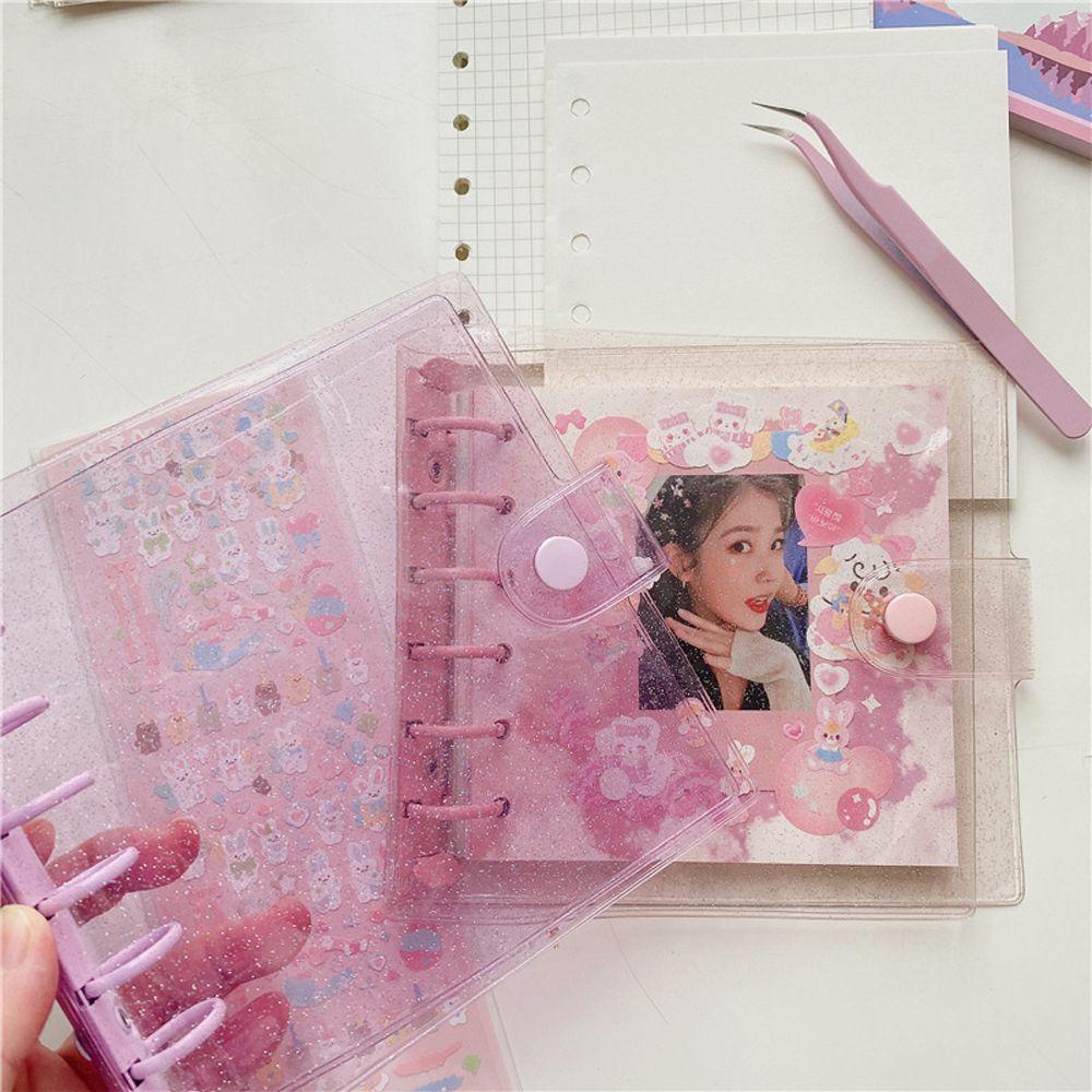 Agustina Binder Notebook Perlengkapan Sekolah Alat Tulis Kartu Buku Agenda Planner Glitter Jurnal