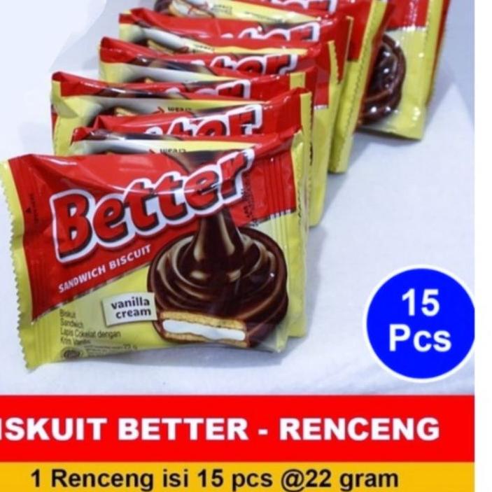 

⚡Terbaik Better Sandwich Biskuit 22gr 1 pak isi 15 / Roma Better