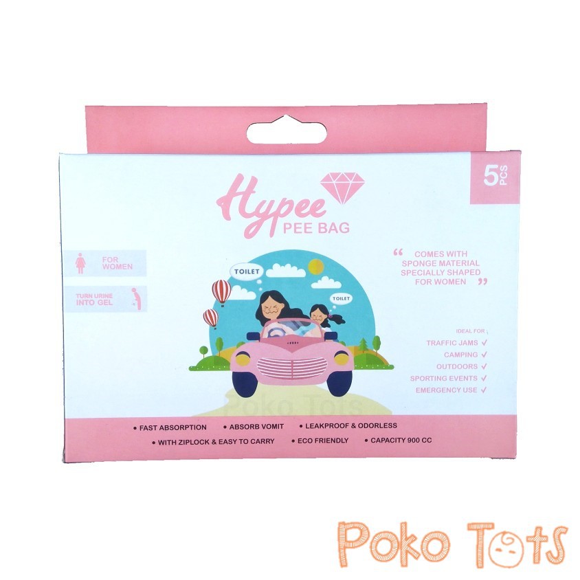 Hypee Disposable Pee Bag Girl Kantong Urine Pipis untuk Travelling