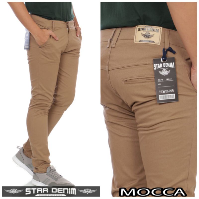 Celana Chinos Panjang Pria / Celana Chino Panjang Pria Star Denim Original / Celana Chino Stretch Melar Premium / Celana Chino Pria Star Denim Jumbo