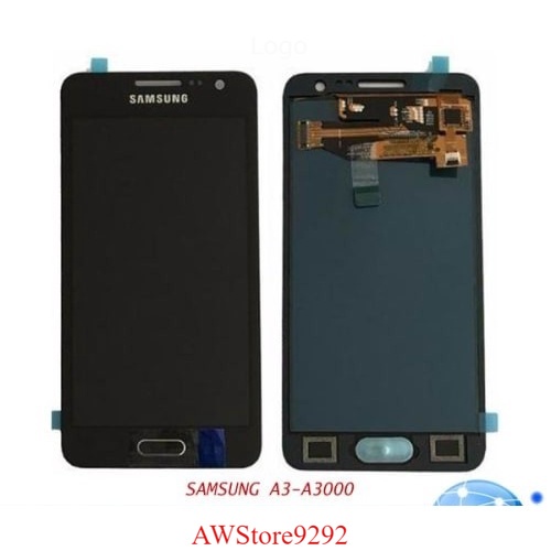 Layar Sentuh LCD TS Touchscreen Fullset Samsung A3 2015 A300 A3000 AAA CONTRAS BLUE WHITE