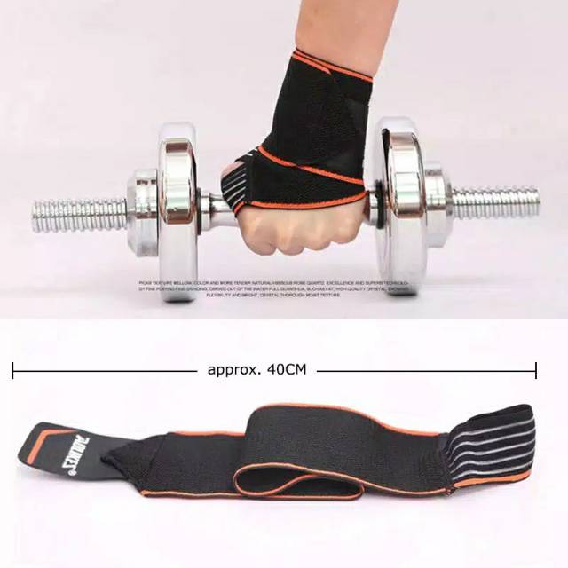 Wristband wrist wrap AOLIKES pelindung pergelangan tangan glove gym fitness sports wrap straps