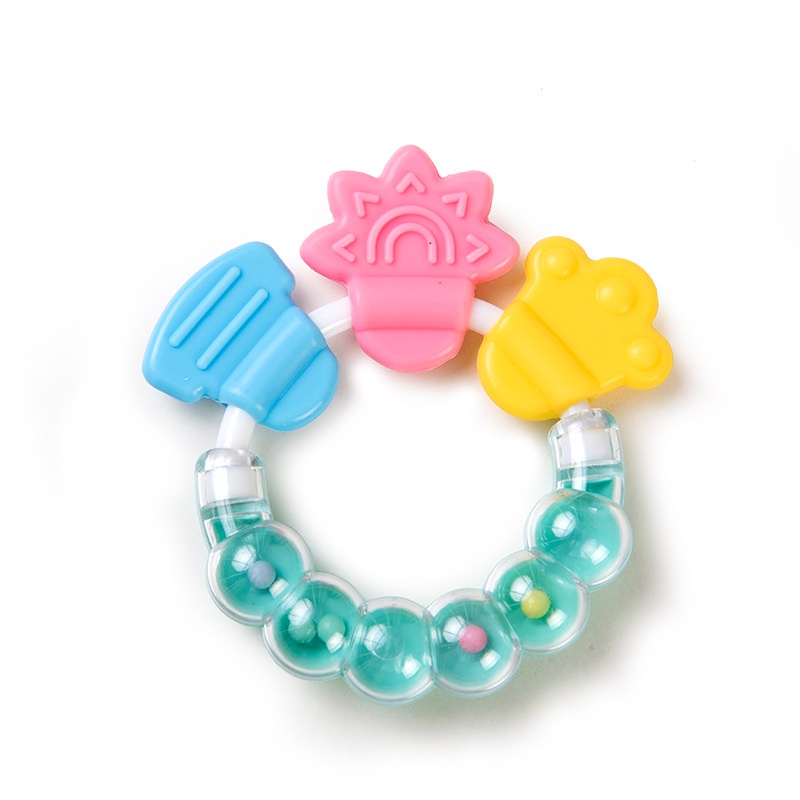 WJ0096 Mainan Teether Genggam Bayi Dengan Rattle