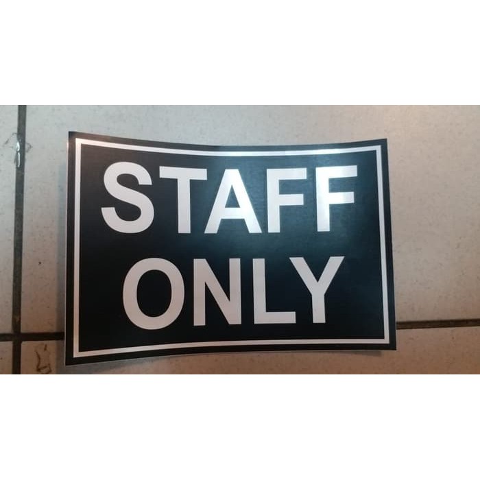 Employees Only 14X20 .125 Polycarbonate Sign 