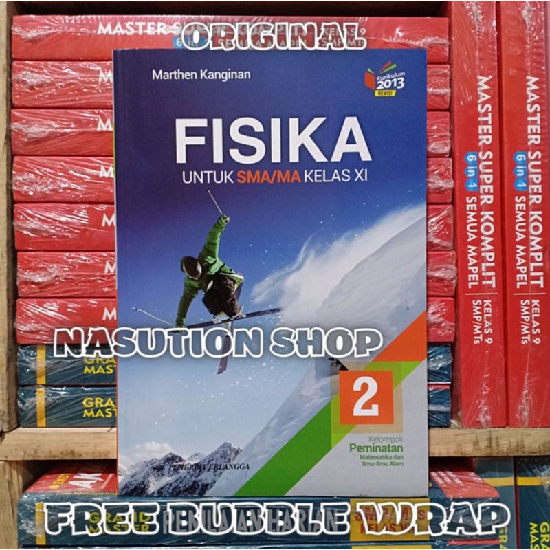 Buku Fisika Kelas 2 / XI SMA K13N Erlangga Kelompok Peminatan - Original Fisika Kelas 11 Marthen