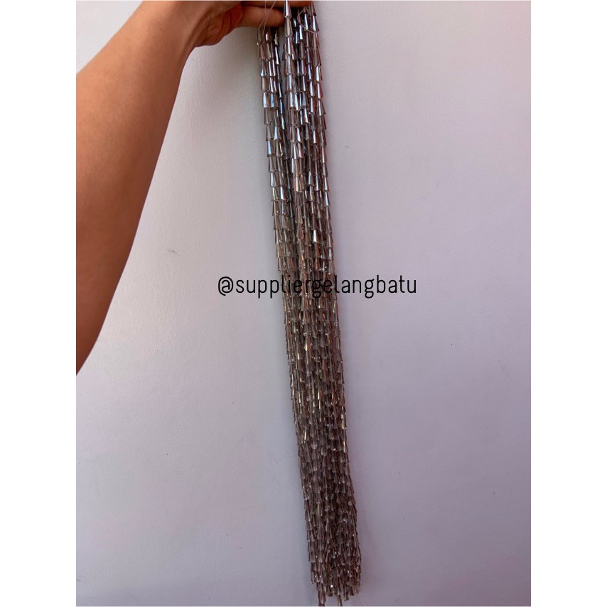 bahan kristal terompet 16 x 10mm smoky quartz premium bandulan bahan