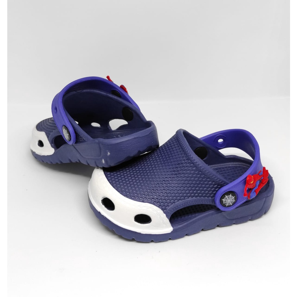 SANDAL ANAK SPIDER CROCS FLAT SOFT NON LED USIA 1,5 sd 4 THN