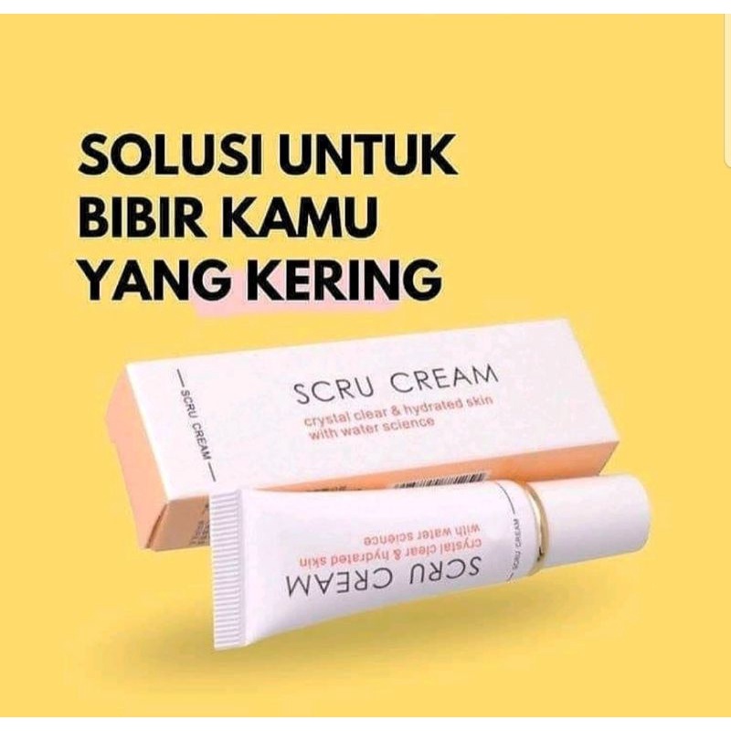 Scru Cream Lip Scrub Pelembab Bibir Anti Kering 100% Original Murah / Pelembab Bibir Kering dan Bibir Pecah-Pecah / Lip Exfoliating Gel / Cream Pelembab Bibir / Gel Pelembab Bibir / Krim Melembabkan Bibir Kering / Krim Atasi Bibir Pecah-Pecah / Krim Bibir