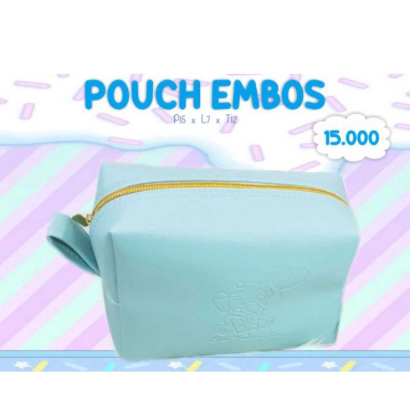 souvenir pouch emboss