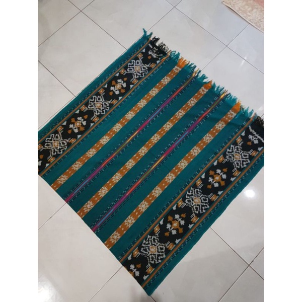 ELPHI Tenun Etnik Blanket Warna Hijau Tosca Bahan Baju