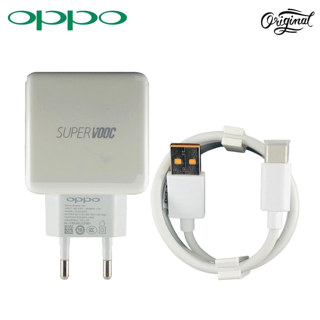 Charger Oppo SUPER VOOC R17 Pro Realme 5 Pro USB Type C Original 100%