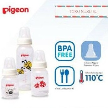 BOTOL SUSU PIGEON PERISTALTIC SLIM NECK PP RP karakter 50ml 120ml 240ml