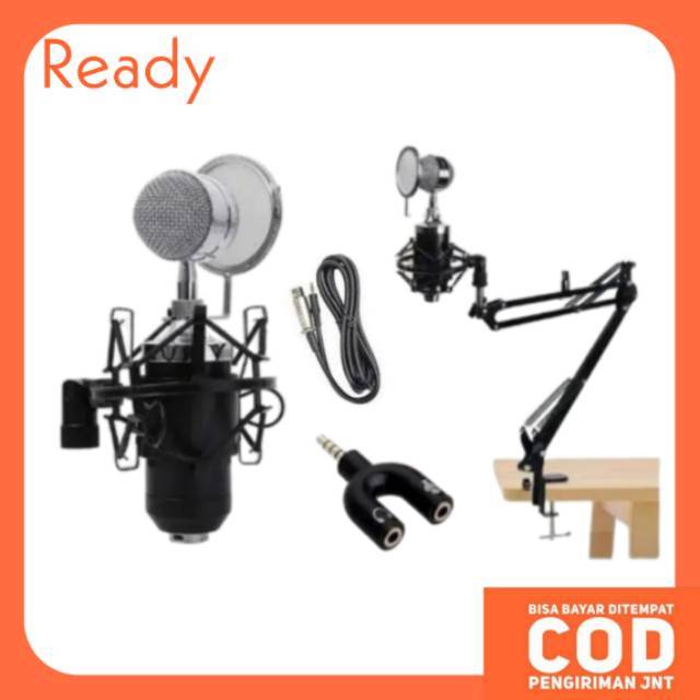[COD] Paket LITE microfon Rekaman / Smule Mic Kondenser BM 8000 + Stand/BM-8000/BM8000