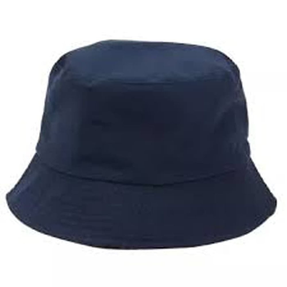 Cantik Topi Bucket Hat Navy Biru Dongker Polos Topi Bulat Topi Distro Limited