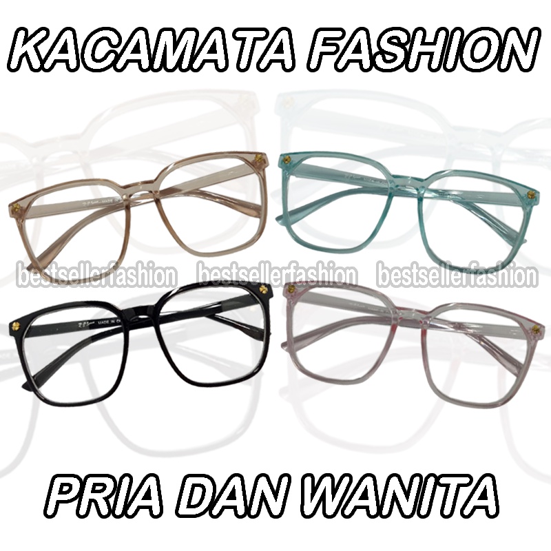 COD Kacamata Anti Radiasi Komputer Hp Kacamata Oversize Square Korea Gaya Wanita Pria Clear Frame Kacamata Fashion Cewek Cowok Kacamata Blueray Kaca mata Murah Terlaris Fashion  Siswa