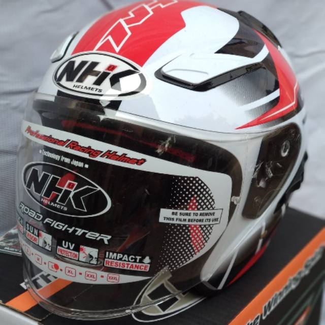 NHK R1 DOBLE VISIOR WHITE /BLACK /RED