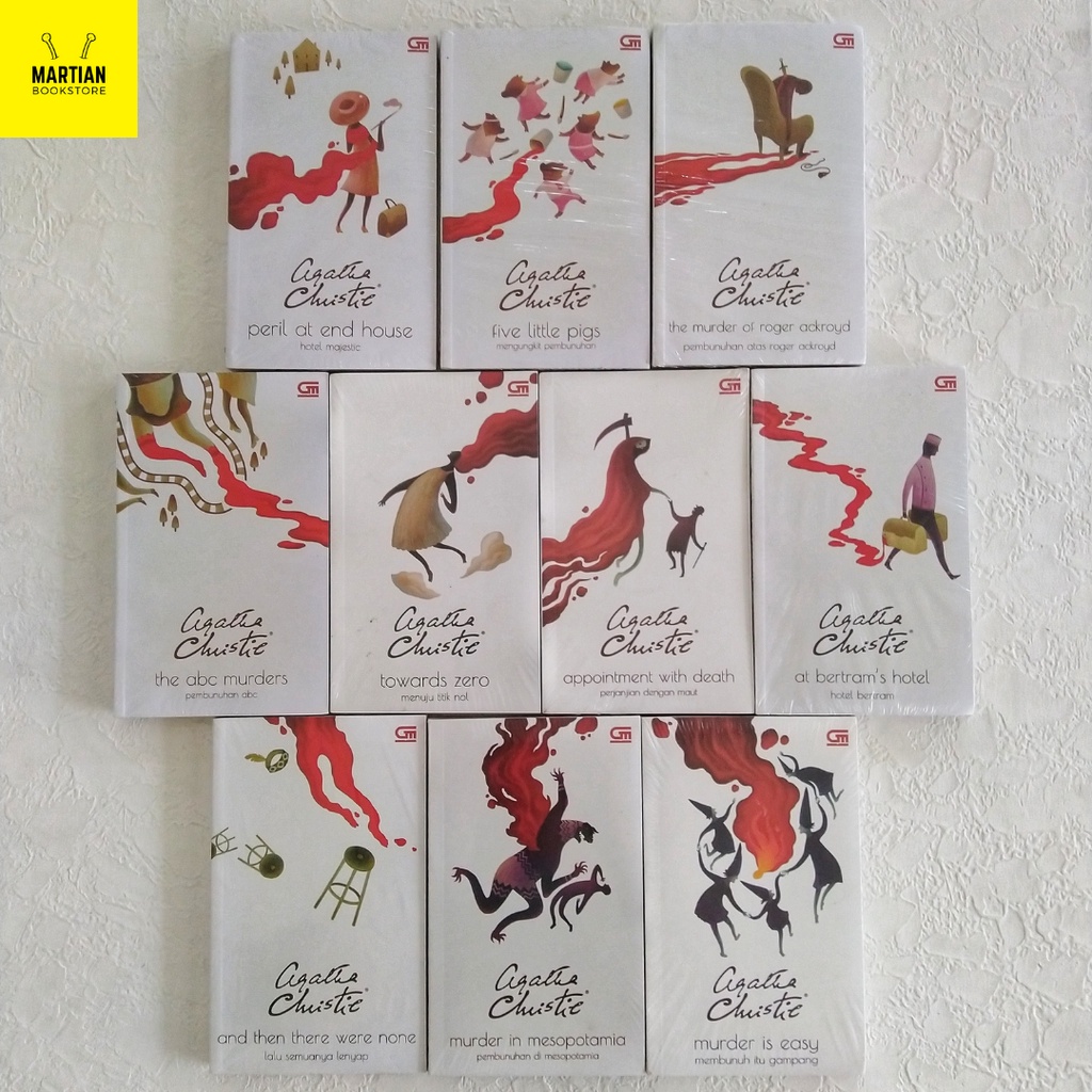 Bundel 10 Novel Misteri Agatha Christie Cover Baru