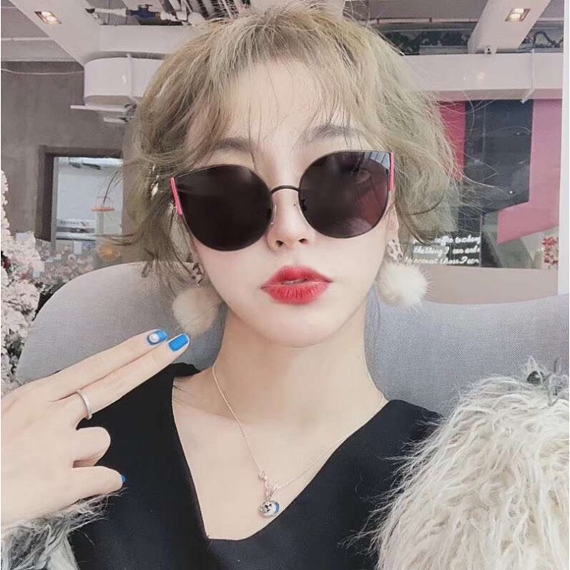 Kacamata Warna Women Sunglasses Korean gf11 Kacamata Fashion Pria / Wanita Cat Eye ACC