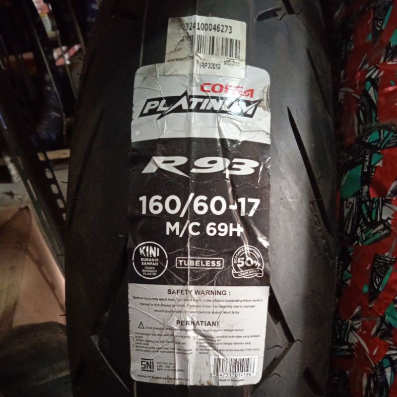 Ban Luar Merk Corsa Platinum, 160/60-17 R 93, Tubeless