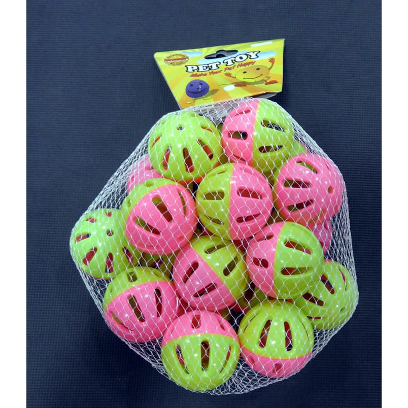 Mainan Bola Kerincingan Pet Toys isi 20pcs RT475