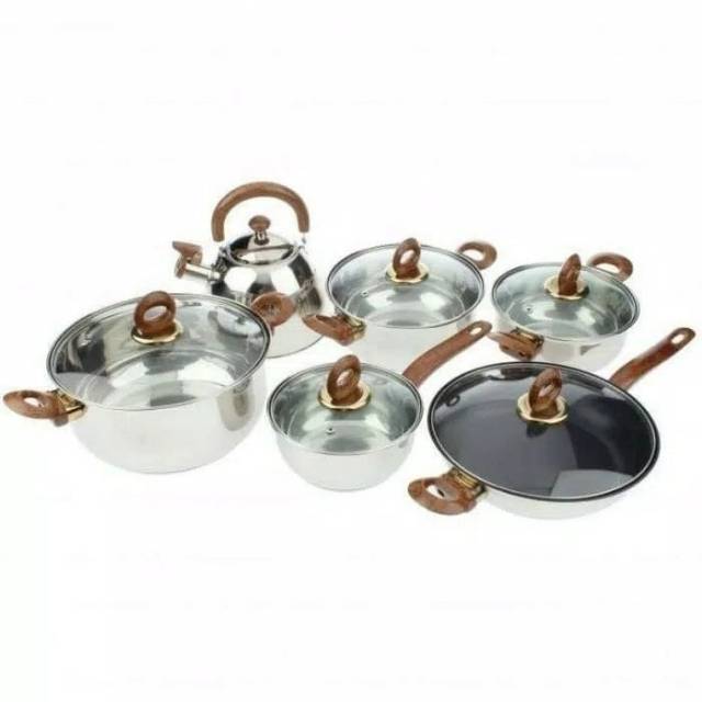 Happy Call Panci Set 12pcs Cookware stainless Steel