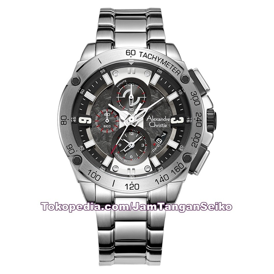 Jam Tangan Pria Alexandre Christie AC 6463 MC BSSBA Chronograph